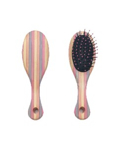 Bifull Cepillo Striped Bamboo Mini Ovalado