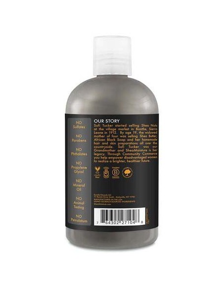 Shea Moisture African Black Soap Bamboo Charcoal Deep Cleansing Shampoo