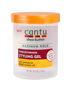 Cantu Shea Butter Maximum Hold Strengthening Styling Gel with Jamaican Black Castor Oil