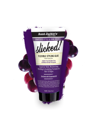 Aunt Jackie's Grapeseed Style & Shine Recipes Slicked! Flexible Styling Glue
