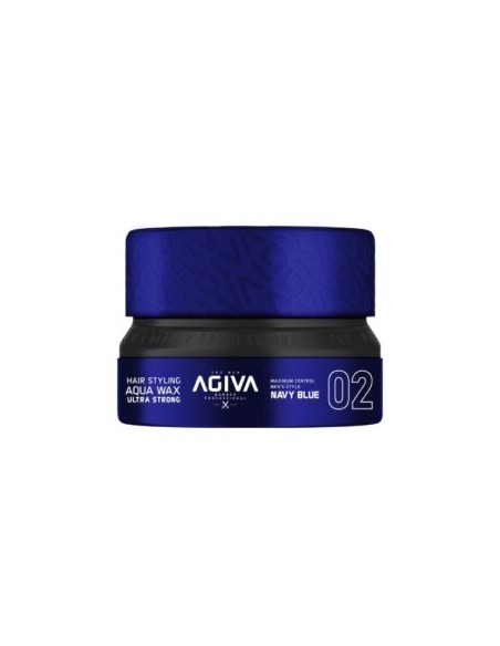 Agiva Hair Wax 02 NAVY BLUE Aqua Wax Ultra Strong 155ml