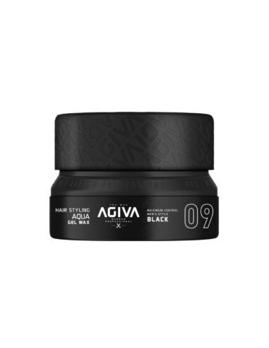 Agiva Hair Wax 09 BLACK Aqua Gel 155ml