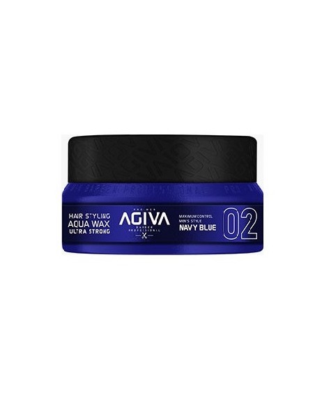 Agiva Hair Wax 02 NAVY BLUE Aqua Wax Ultra Strong