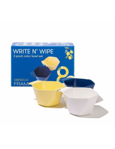 Framar 3 Write N'Wipe Color Bowls Limoncello