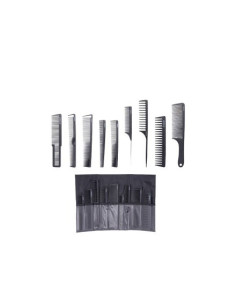 L3VEL3 Set 9 Peines Negro Con Funda
