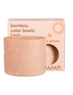 Framar Peach Please Bamboo Color Bowls 2 Pack