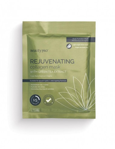 Beauty Pro Rejuvenating Collagen Sheet Mask With Green Tea Extract